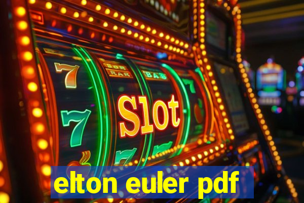 elton euler pdf